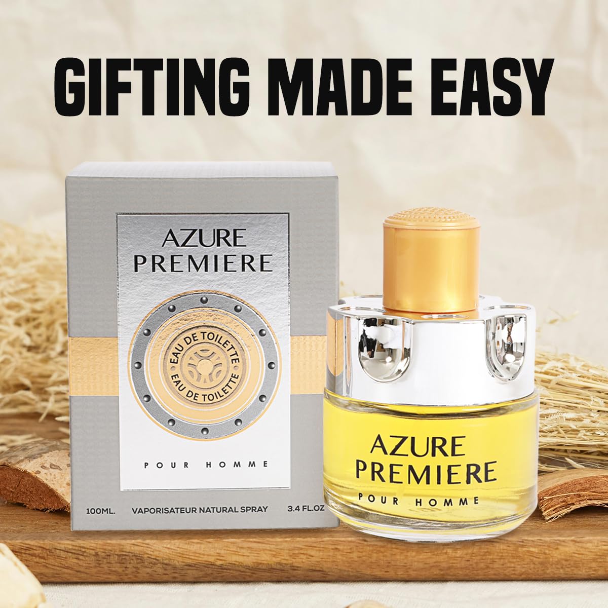 Azure Premiere Pour Homme Cologne 3.4oz – Inspired by Azzarro Wanted EDP