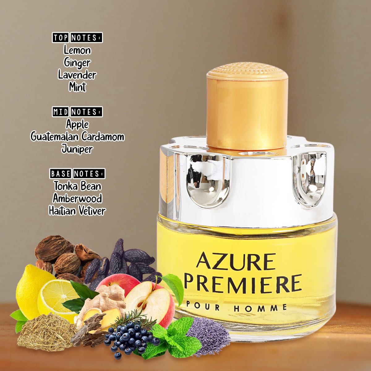 Azure Premiere Pour Homme Cologne 3.4oz – Inspired by Azzarro Wanted EDP