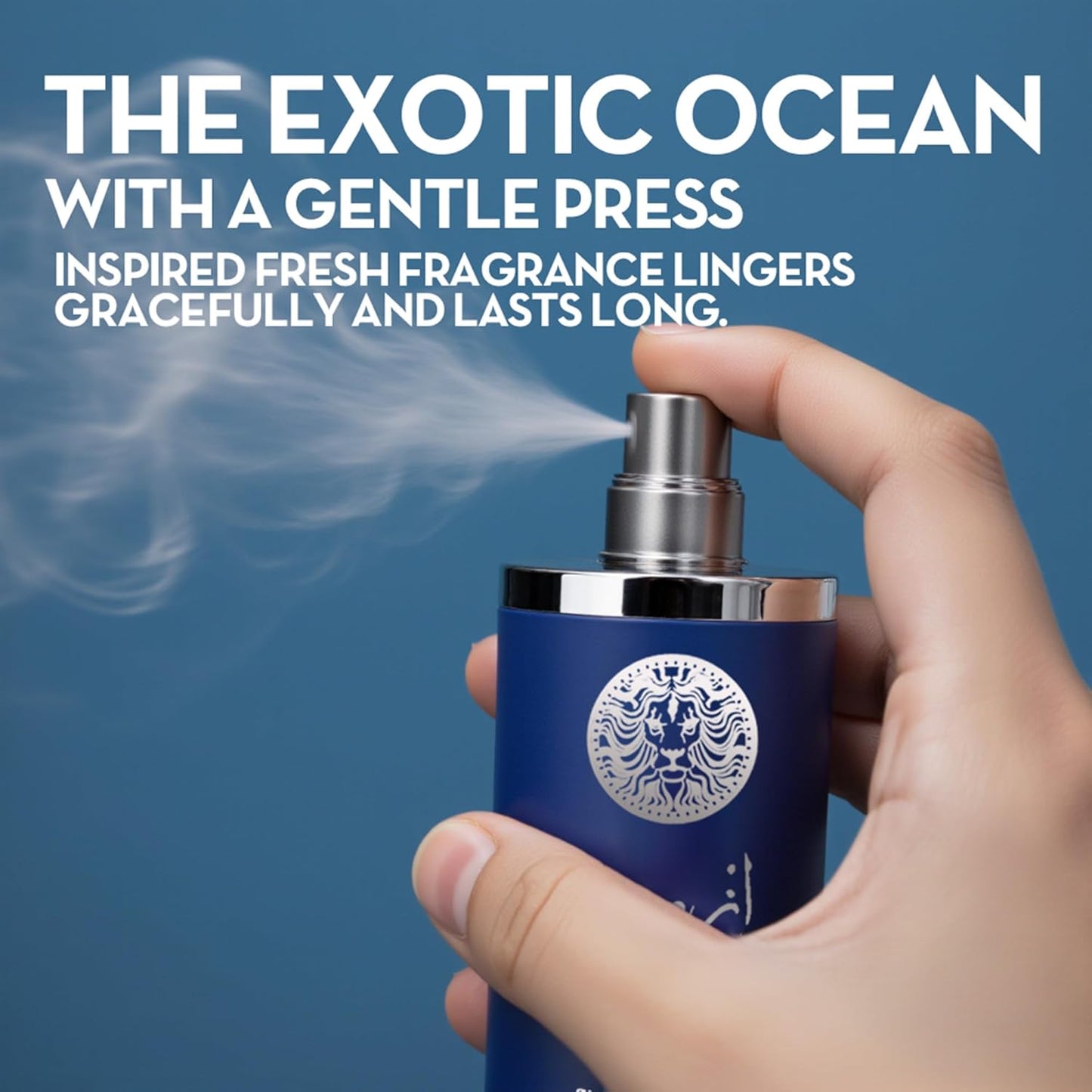 Lion Blue Original Natural Spray Cologne ,Long-Lasting Scent Perfume for Men - Inspired by Lattafa Zanzibar