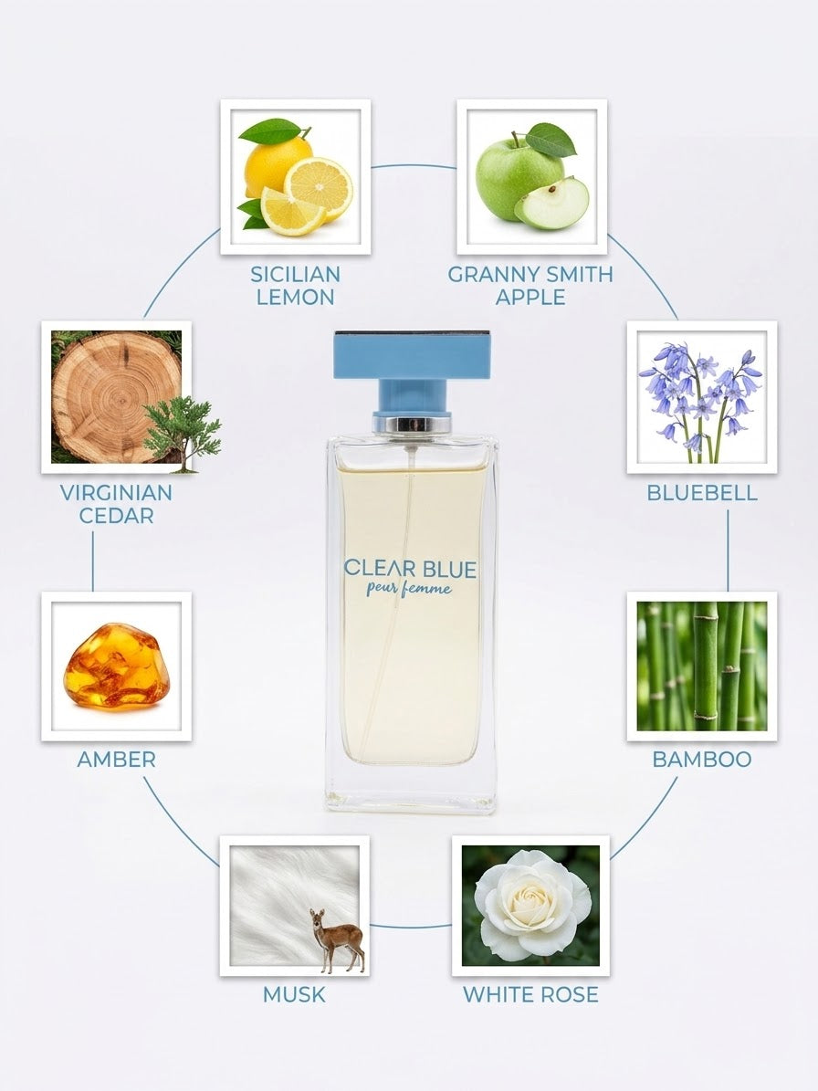 Clear Blue Pour Femme Perfume - 3.4oz EDP - Women’s Fragrance