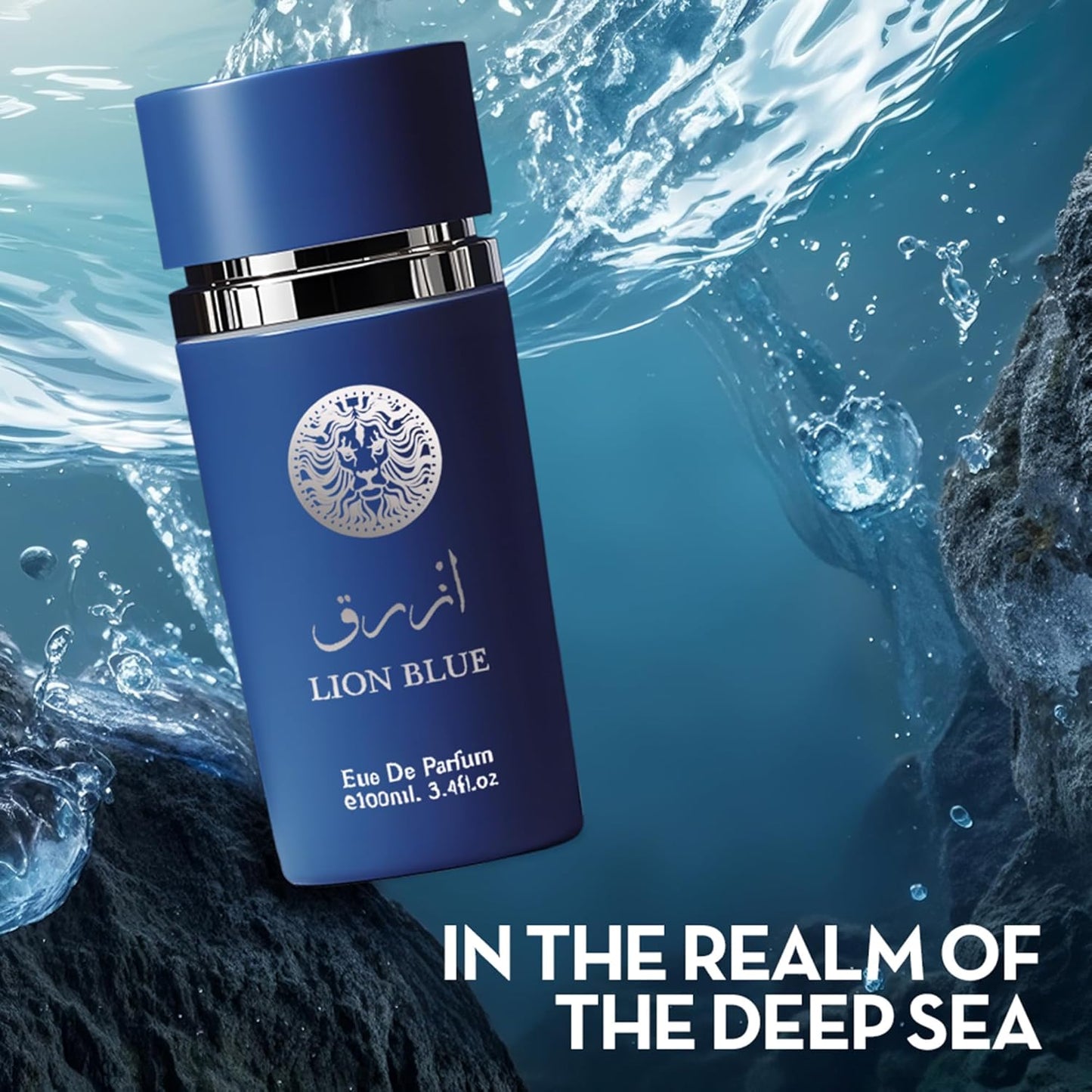 Lion Blue Original Natural Spray Cologne ,Long-Lasting Scent Perfume for Men - Inspired by Lattafa Zanzibar