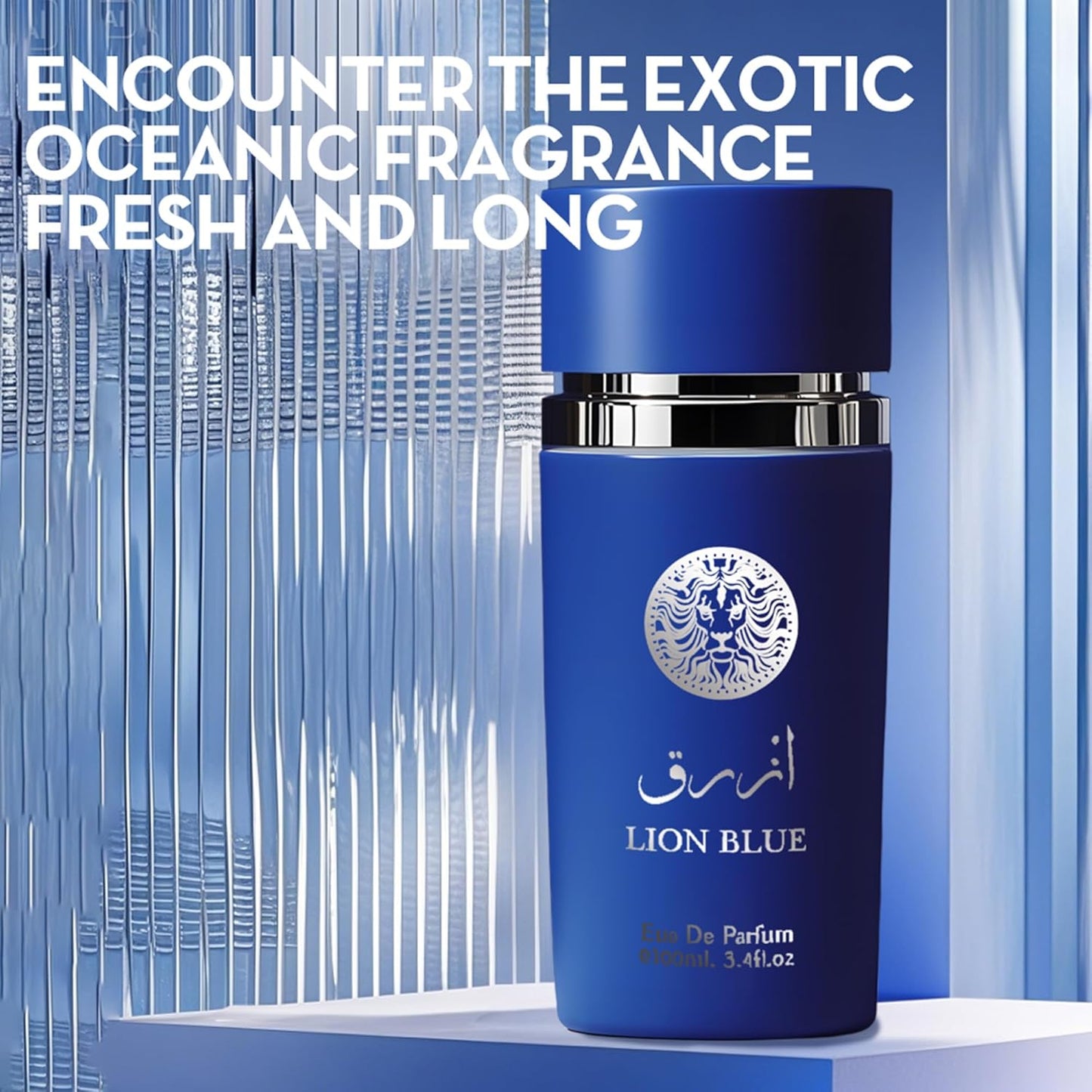 Lion Blue Original Natural Spray Cologne ,Long-Lasting Scent Perfume for Men - Inspired by Lattafa Zanzibar