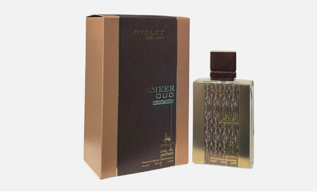Ameer Oud Elixir Gold Unisex Fragrance - 3.4oz EDP - Awesome Men & Women