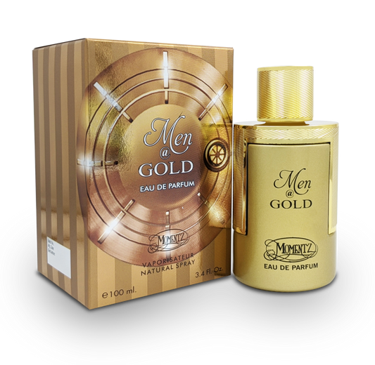 Men @ Gold Cologne - 3.4oz - Men's Citrus, Spice, Amber, Musk, Vanilla Fragrance