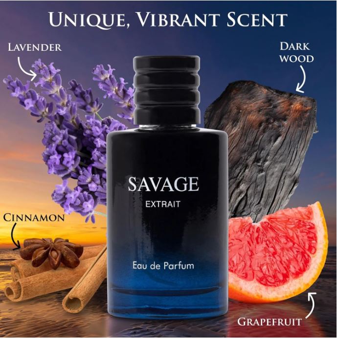SAVAGE EXTRAIT EDP COLOGNE - 3.4OZ - INSPIRED BY DI0R SAUVAGE
