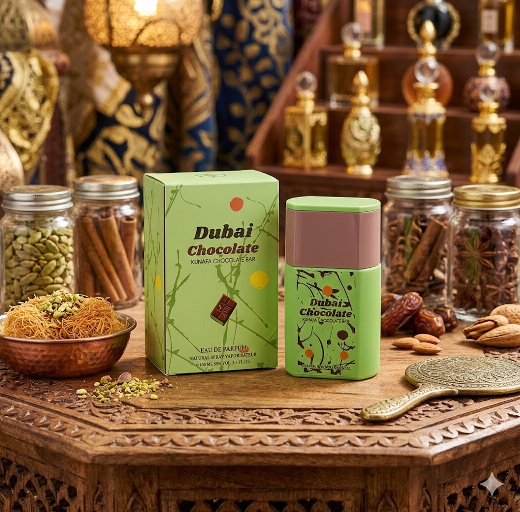 Dubai Chocolate Kunafa Perfume Cologne - 3.4oz EDP - Unisex Fragrance Men & Women