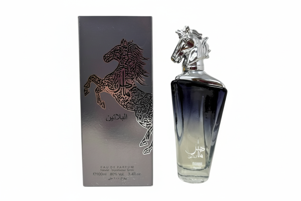 Maahir Platinum Cologne - 3.4oz - Men's Fragrance with Horse-Head Cap - Oriental-Woody Blend - Long-Lasting Eau De Parfum - Perfect for Evening Wear