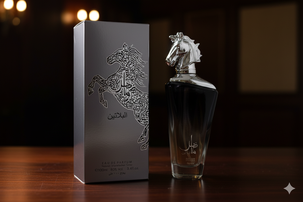 Maahir Platinum Cologne - 3.4oz - Men's Fragrance with Horse-Head Cap - Oriental-Woody Blend - Long-Lasting Eau De Parfum - Perfect for Evening Wear