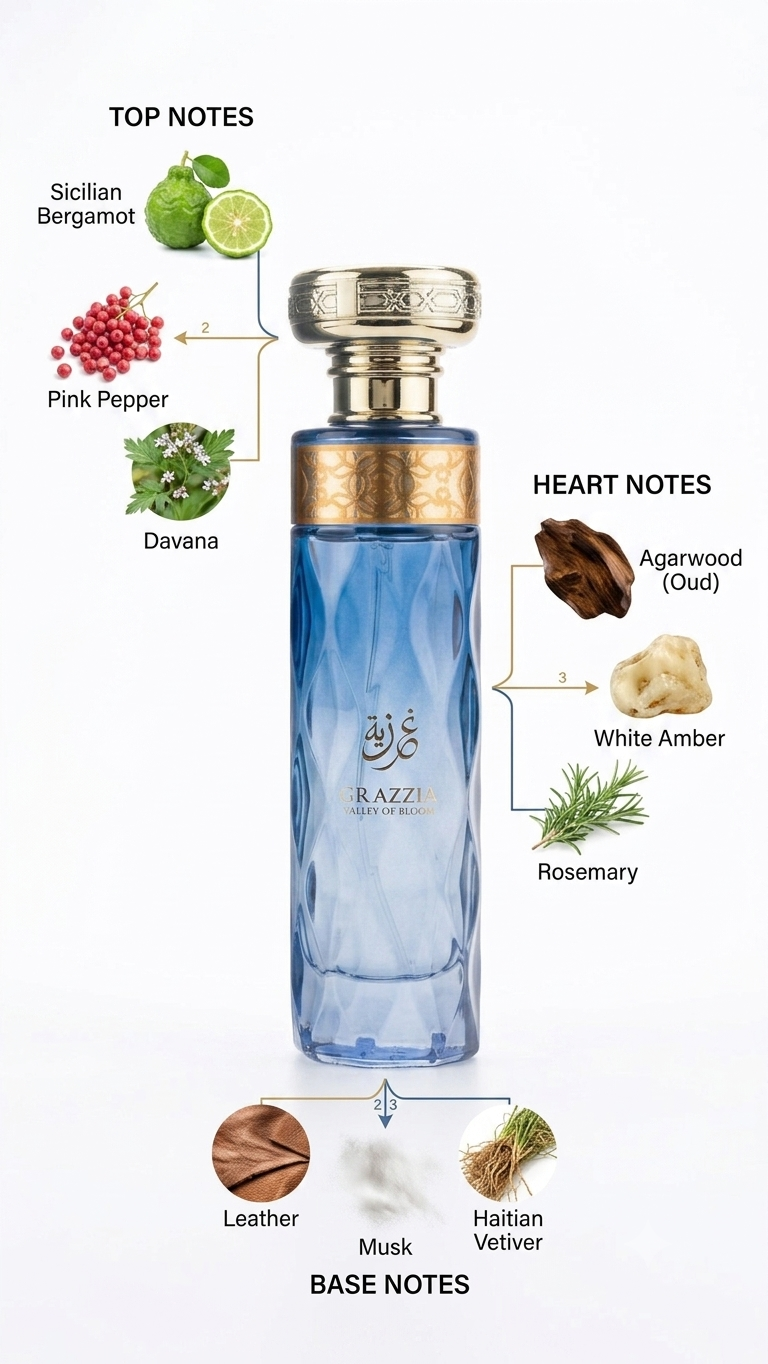 Grazzia Valley of Bloom Cologne Perfume  3.4oz Unisex Fragrance