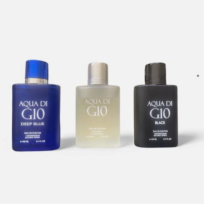 AQUA DI G10 COLOGNE SET FOR MEN - 3 GREAT FRAGRANCES - 3.4OZ EDP EACH