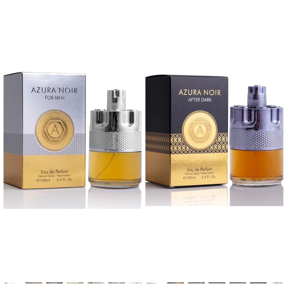 Azura Noir & Azura Noir After Dark for Men Cologne SET 3.4oz Inspired By Azzaro image 0