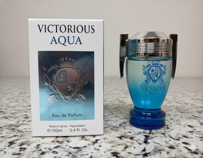 VICTORIOUS AQUA MEN'S COLOGNE - 3.4OZ EDP - INSPIRED BY INVICTUS AQUA