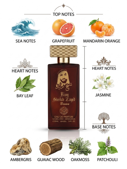 King Sheikh Zayed Brown Cologne  - Ultimate Invictus-Inspired Fragrance