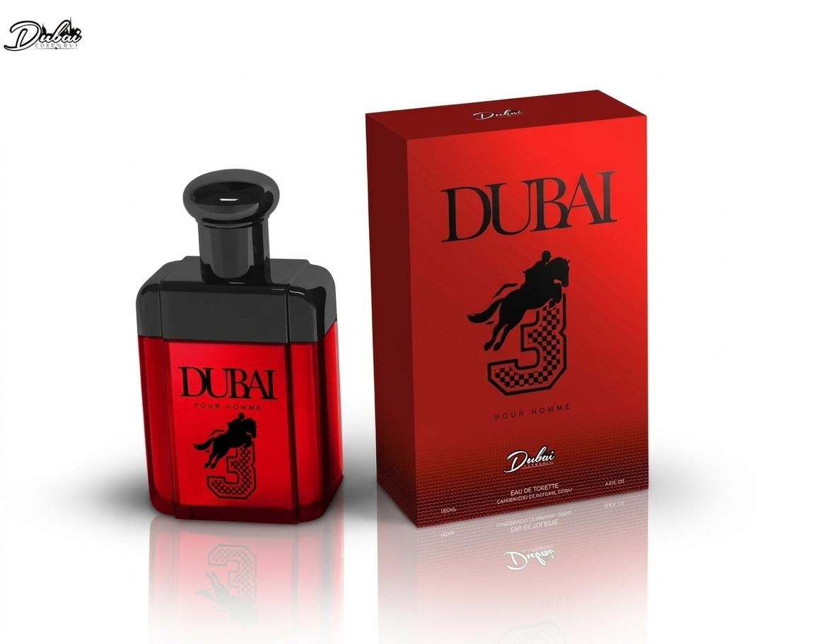 Dubai 3 Pour Homme Cologne - 3.4oz - Dubai Essence Fragrance for Men - Inspired by Pol0 Red