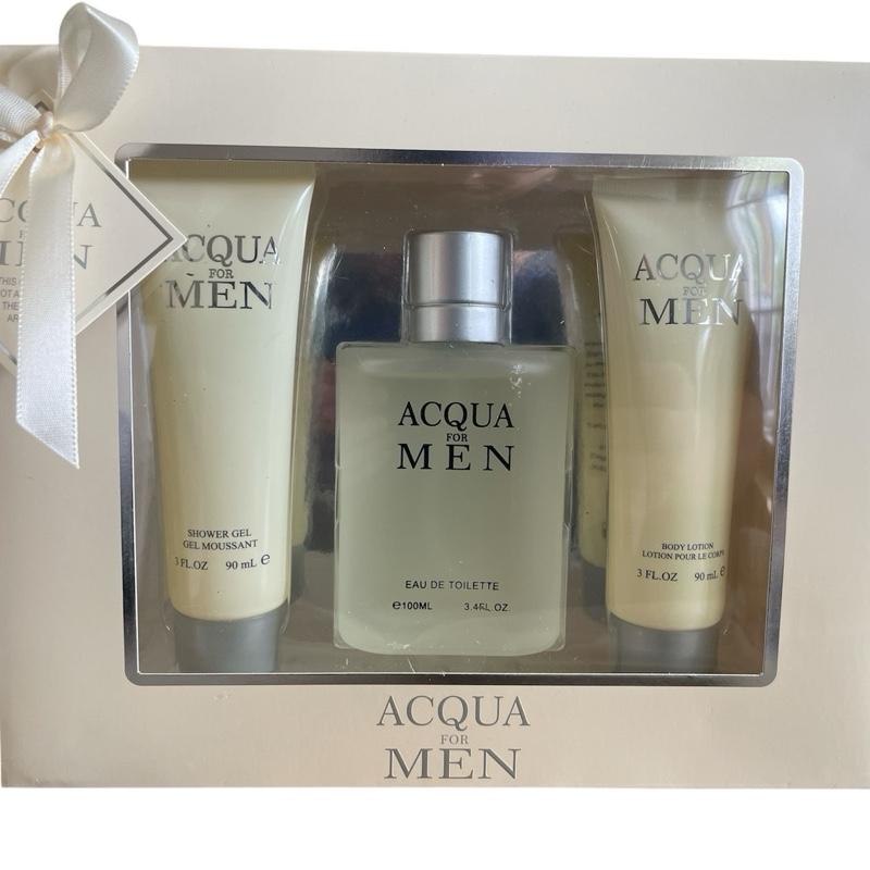 Acqua for Men 3.4oz Cologne Men's Gift Set - inspired by Acqua Di Gio