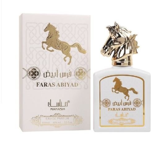 Manasik Faras Abiyad Perfume Unisex 3.4oz - Arabic Fragrance image 1