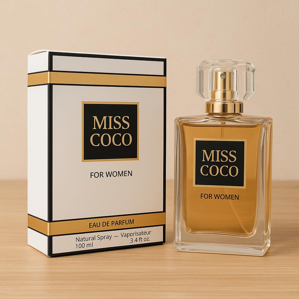 MISS COCO Women's Eau De Parfum 3.4 Fl. Oz. Spray Perfume - Inspired by COCO Cha