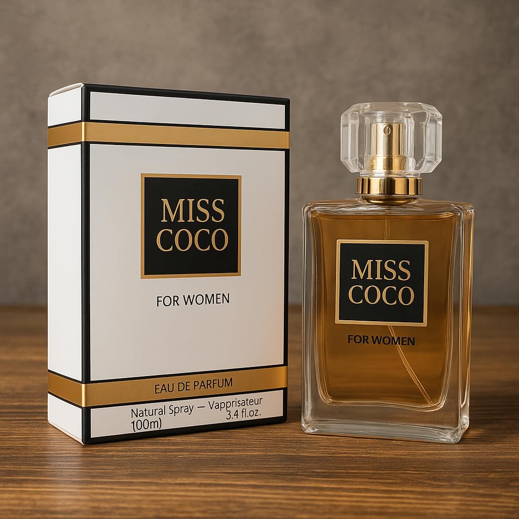 MISS COCO Women's Eau De Parfum 3.4 Fl. Oz. Spray Perfume - Inspired by COCO Cha