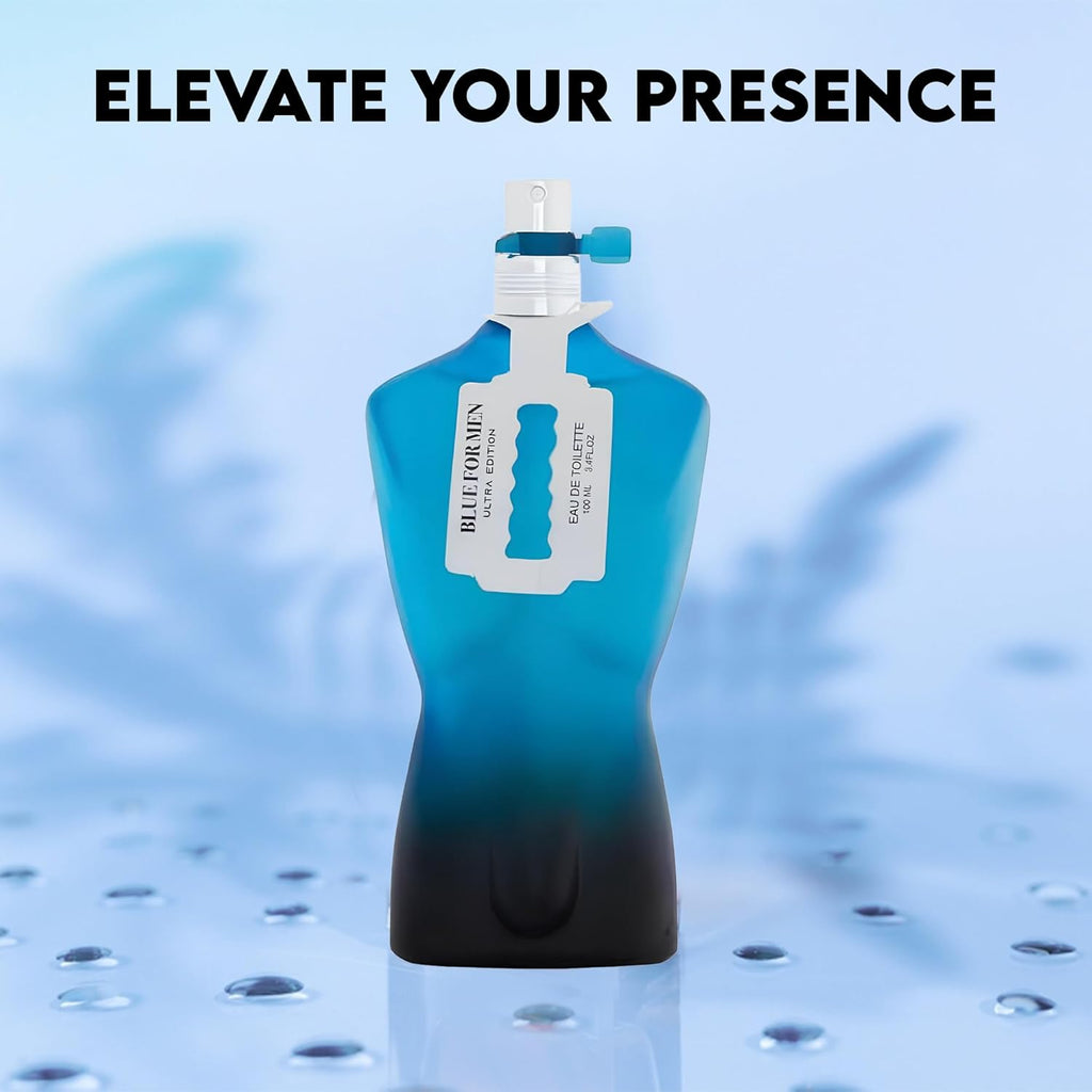 Blue For Men Cologne Fragrance Collection – Gold, Ultra, and Noir Editions