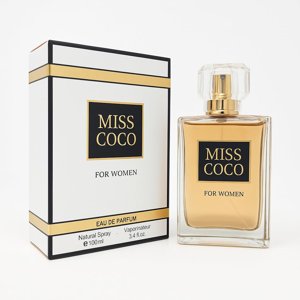MISS COCO Women's Eau De Parfum 3.4 Fl. Oz. Spray Perfume - Inspired by COCO Cha