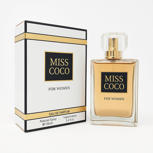 MISS COCO Women's Eau De Parfum 3.4 Fl. Oz. Spray Perfume - Inspired by COCO Cha