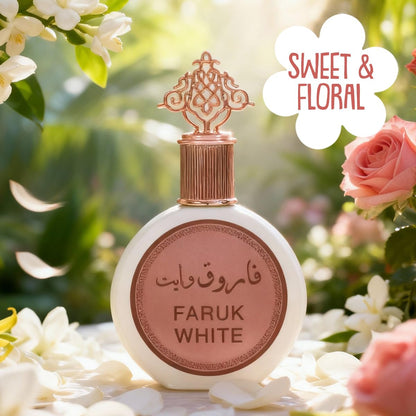 Faruk White Perfume for Women - 3.4oz EDP Light Floral Fruity Perfume 100ML 3.4 FL Oz