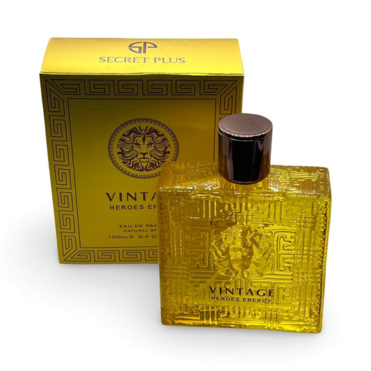 Vintage Heroes Energy Cologne for Men - 3.4oz - EDP - Inspired by Eros Energy
