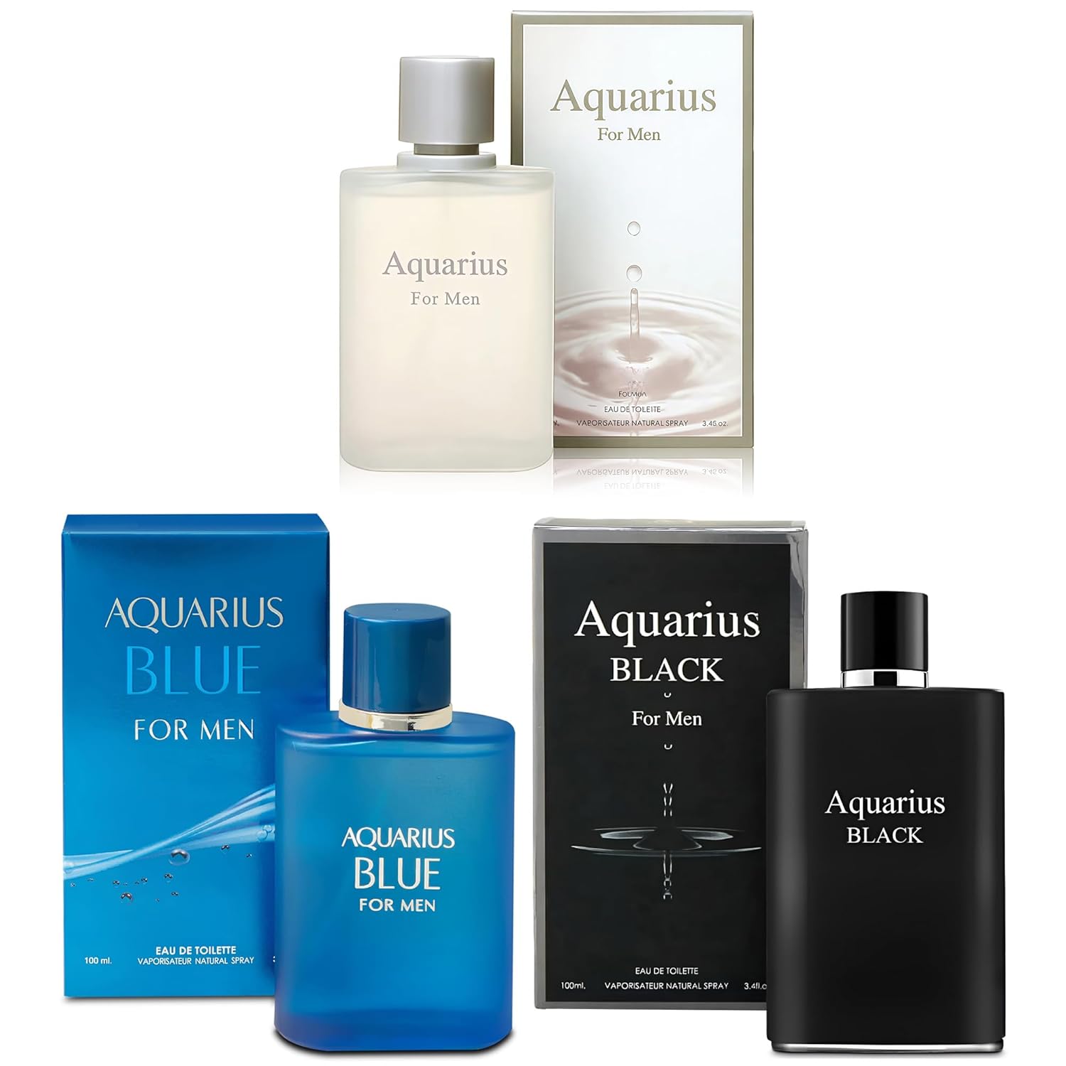 Aquarius Men's Cologne Set - 3 Great Colognes - Inspired by Acqua Di Gio