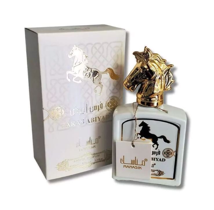 Manasik Faras Abiyad Perfume Unisex 3.4oz - Arabic Fragrance image 0