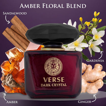 Verse Dark Crystal Perfume for Women - 3.4oz - Inspired by Versace Crystal Noir