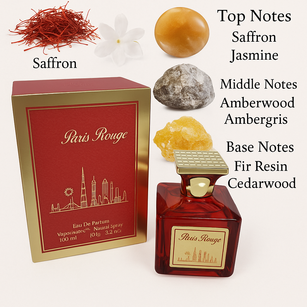 Paris Rouge Unisex Cologne Perfume 3.4oz - Inspired by Rouge 540