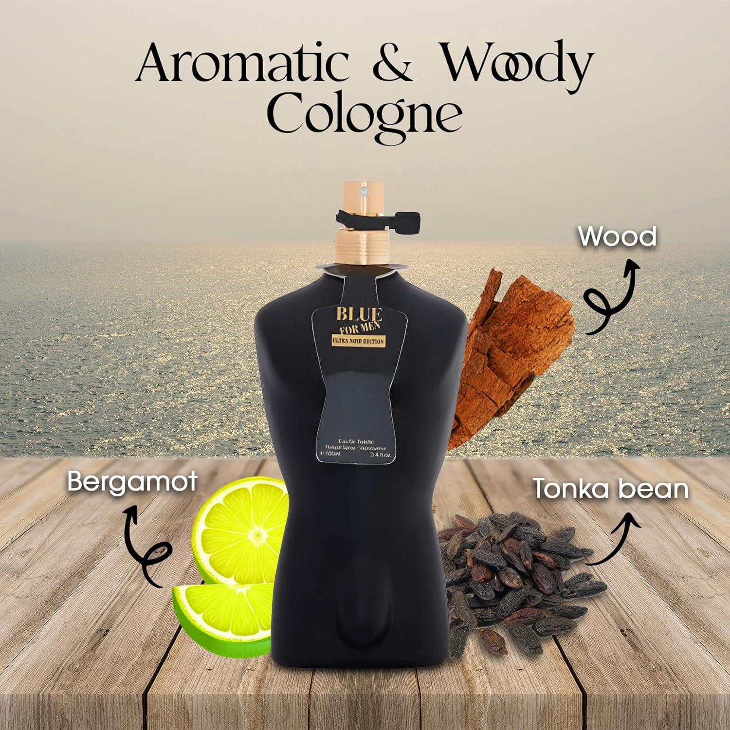 Blue For Men Cologne Fragrance Collection – Gold, Ultra, and Noir Editions