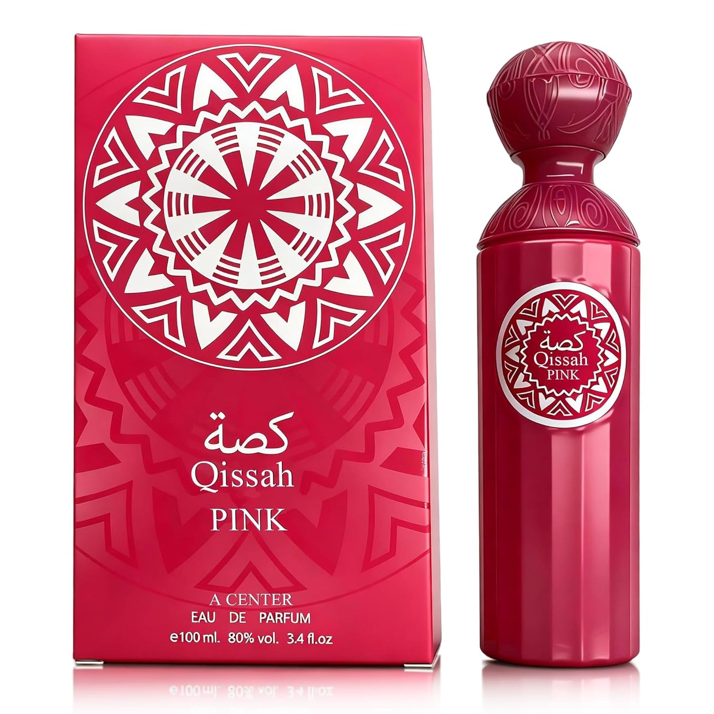 Qissah Pink Women's Eau de Parfum 3.4 Fl Oz | Long Lasting Fresh Floral Fragrance | Perfume