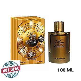 Men @ Gold Cologne - 3.4oz - Men's Citrus, Spice, Amber, Musk, Vanilla Fragrance