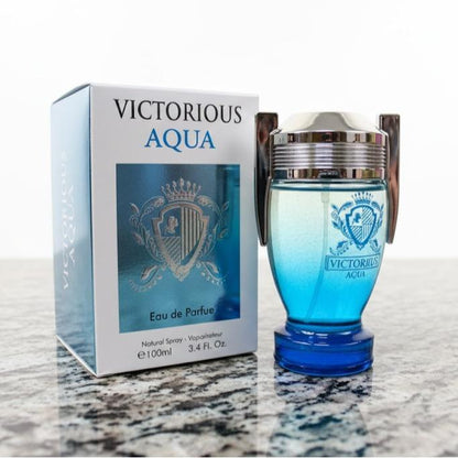 VICTORIOUS AQUA MEN'S COLOGNE - 3.4OZ EDP - INSPIRED BY INVICTUS AQUA