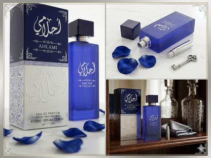AHLAMI Eau De Parfum Unisex (100ml) | Luxury Cobalt Blue Intense Scent – Men's & Women's
