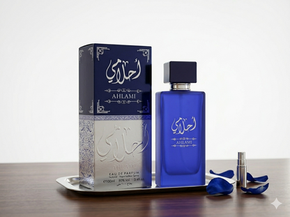 AHLAMI Eau De Parfum Unisex (100ml) | Luxury Cobalt Blue Intense Scent – Men's & Women's