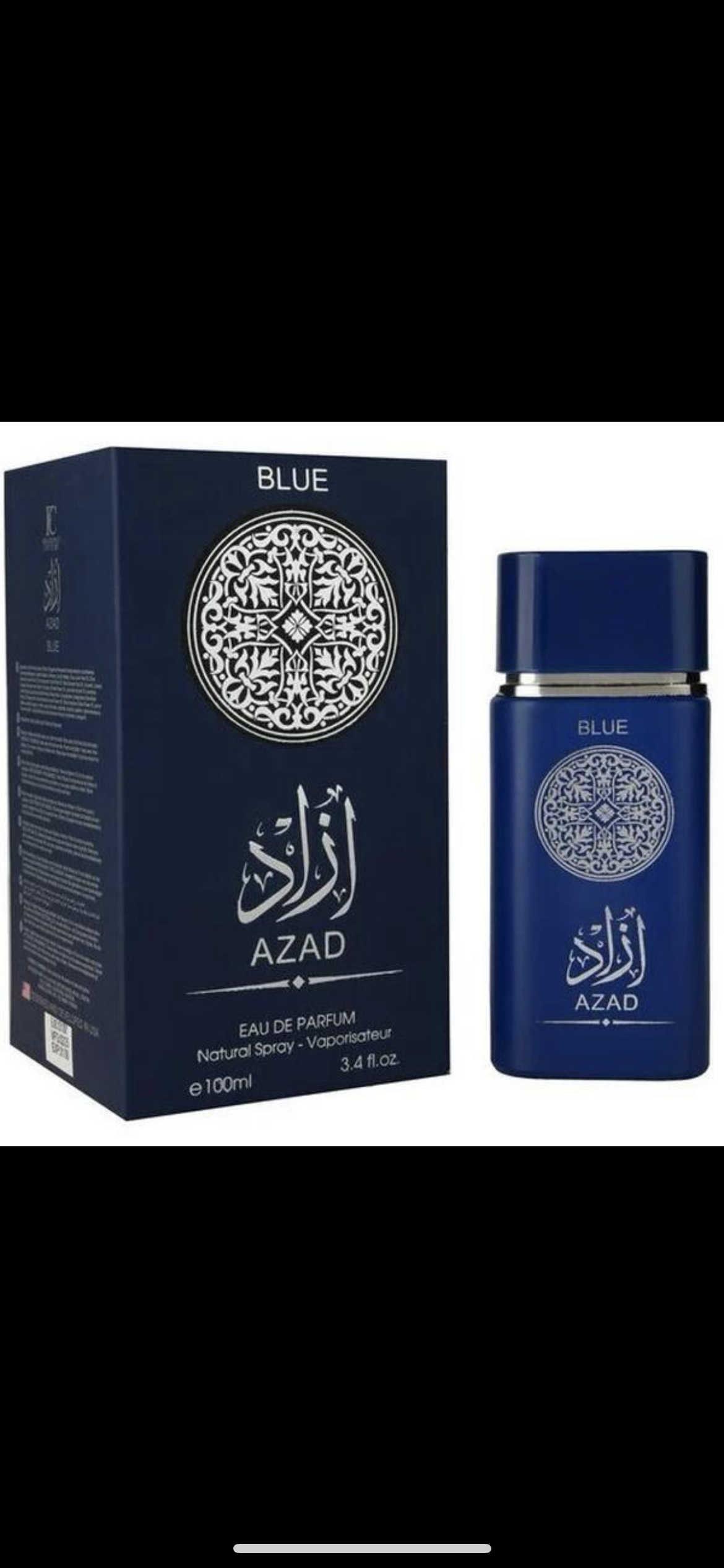 AZAD BLUE cologne for me - 3.4oz - inspired by Lattafa Zanzibar