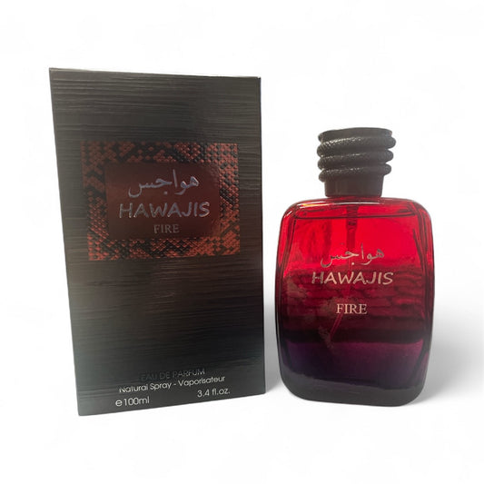 HAWAJIS FIRE EDP Cologne Perfume 100ml EDP Intense Spicy Amber Saffron Unisex Fragrance
