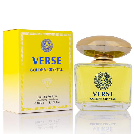 Verse Golden Crystal Perfume 3.4oz Inspired By Versace Yellow Diamond image 0