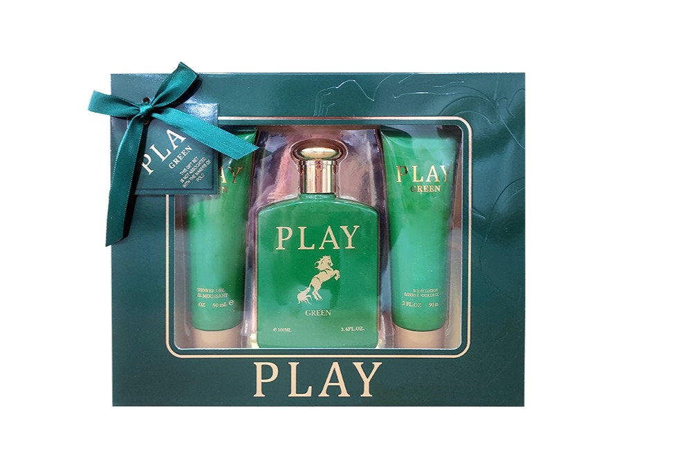 Play Green for Men Cologne Gift Set - Inspired by Polo Green