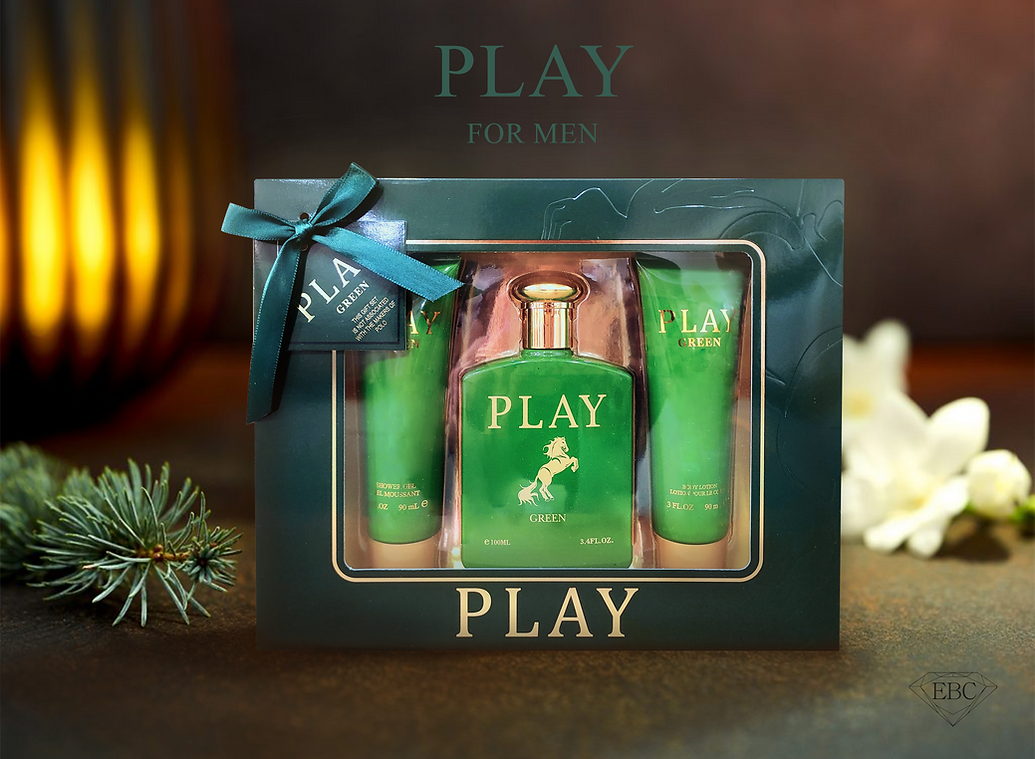Play Green for Men Cologne Gift Set - Inspired by Polo Green