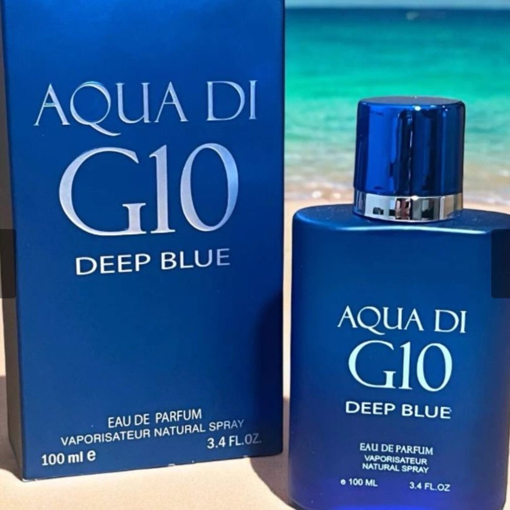 Aqua Di G10 Deep Blue for Men Fragrance 3.4 fl.oz. EDP Inspired by Aqua Di Gio B image 0