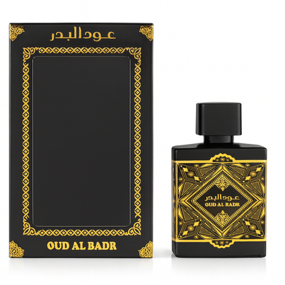 OUD AL BADR - Oriental Woody, Caramel, Warm Spicy - Eau de Parfum Long-Lasting Fragrance for Unisex, 3.40 Ounce / 100 ml Men / Women