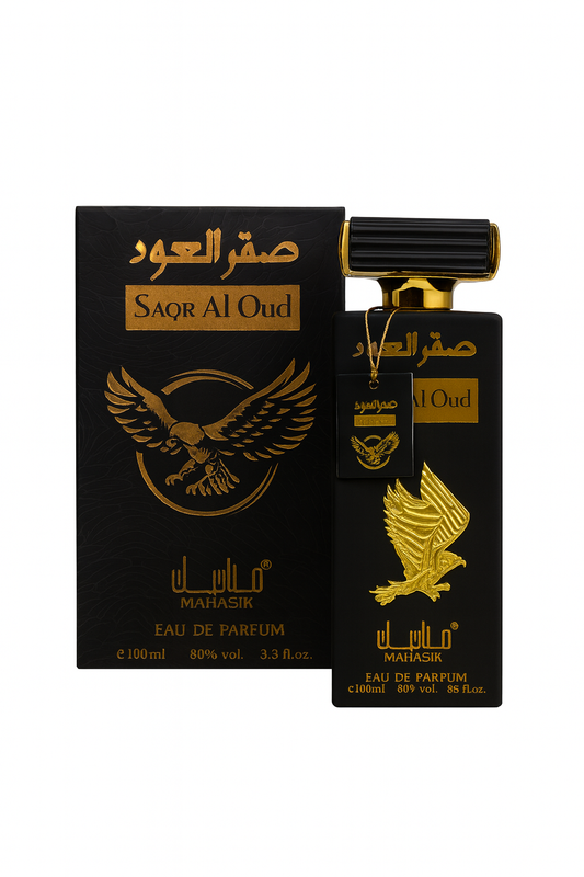 Mahasik Saqr Al Oud Cologne 100ml | Arabian Oud Perfume, Long-Lasting, Luxury Scent Men's Fragrance