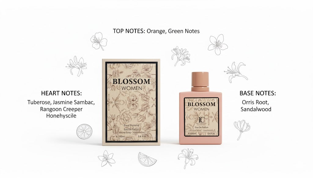BLOSSOM Fragrance Couture Women's Eau de Parfum 3.4oz - Inspired by GUCC1 BLOOM