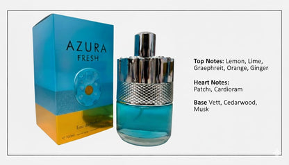 AZURA FRESH MEN'S COLOGNE - 3.4OZ EDP - INSPIRED BY AZZARO TONIC