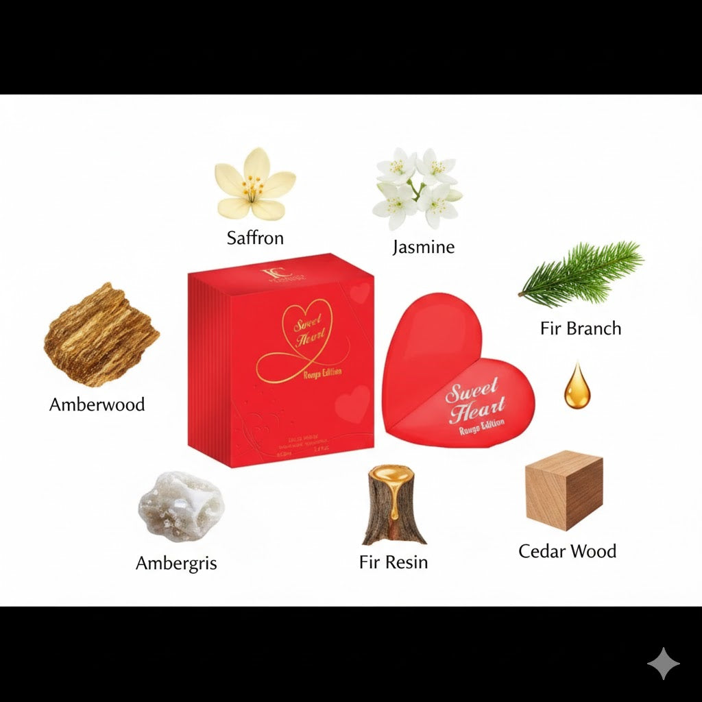 Sweet Heart Rouge Edition Perfume - Luxury Eau De Parfum 3.4oz (100ml) | The Perfect Romantic Gift